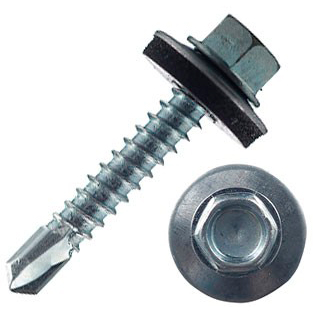 Саморез кровельный по металлу 5,5х25 с шайбой EPDM оцинкованный